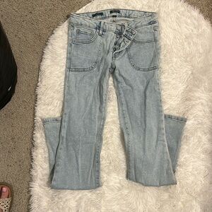 Low rise flare jeans